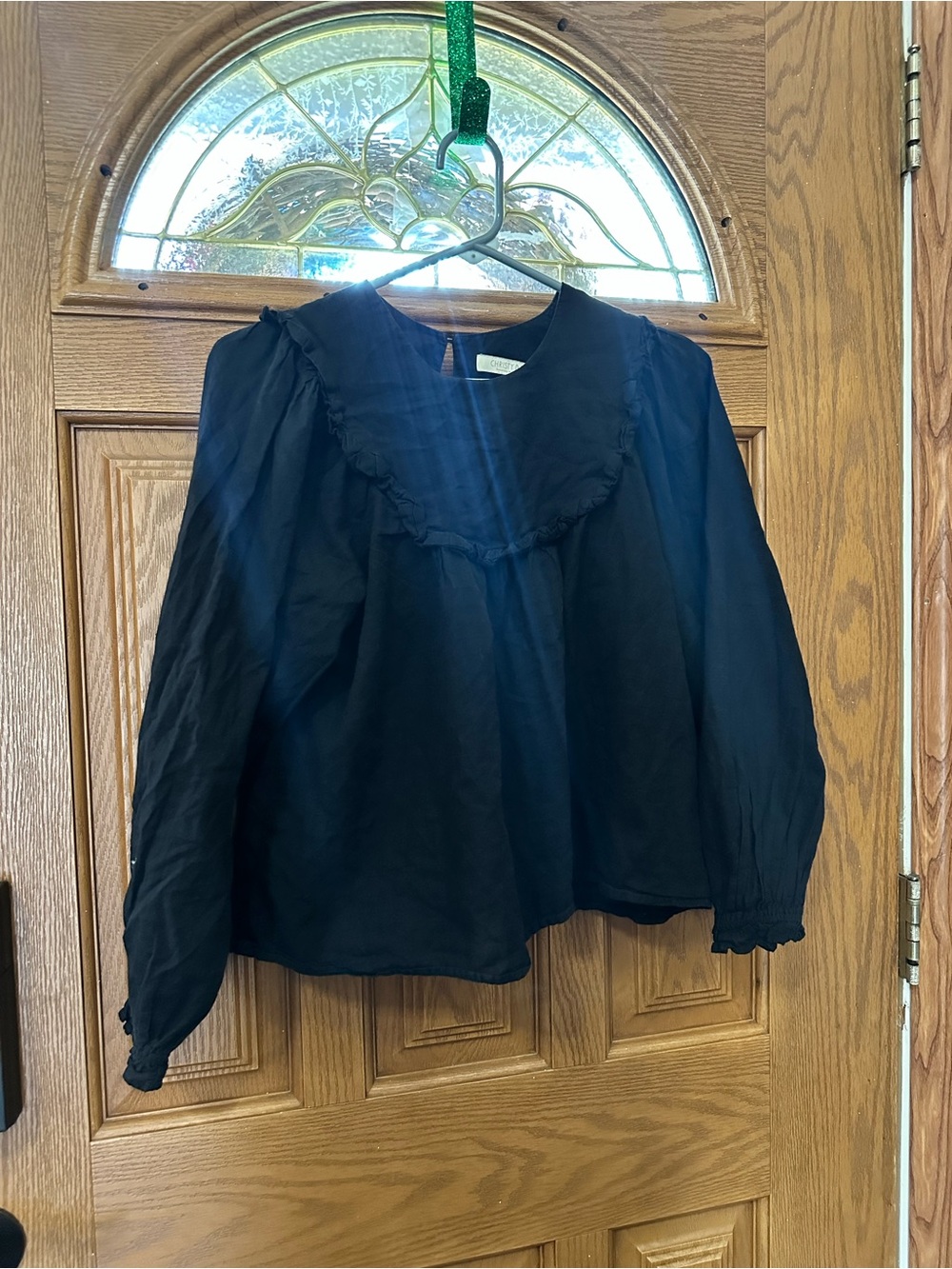 Christy Dawn Black Peasant Blouse